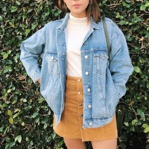 Brown corduroy button up sz 7 skirt